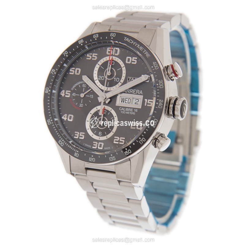Tag Heuer Carrera Replica - Automatic - Steel - Gray Dial - View 3