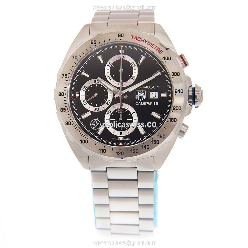 Tag Heuer CAZ2010.BA0876 F1 Replica - Automatic - Steel Case - Black Dial - Silver Strap - View 2