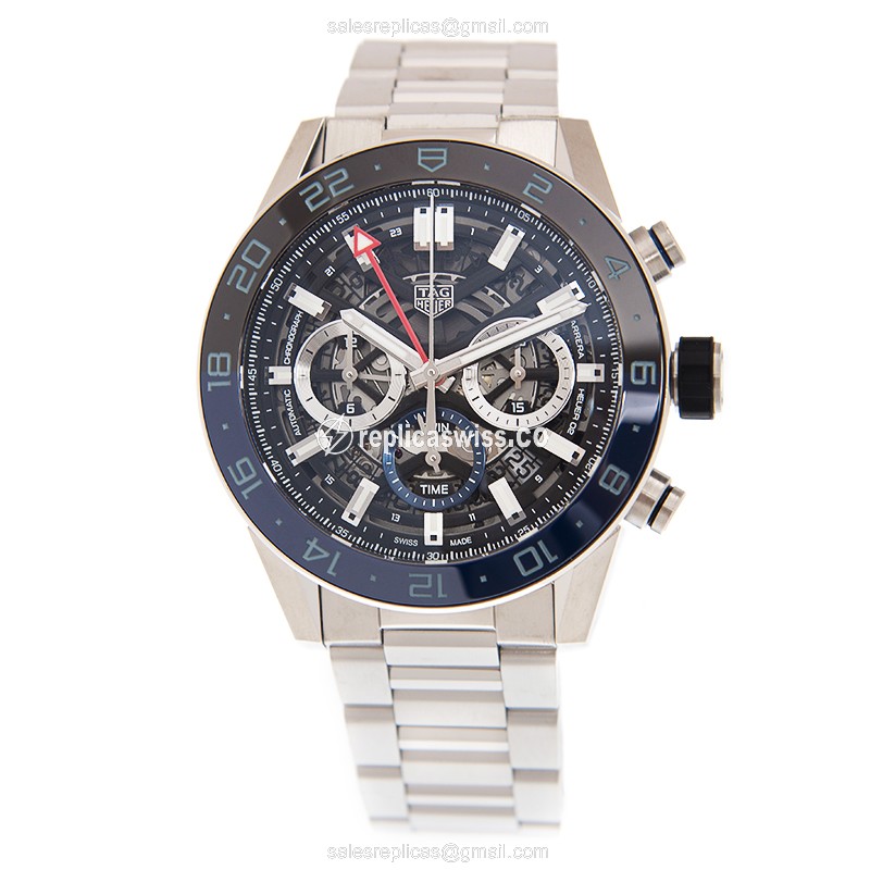 Tag Heuer Carrera Replica - Automatic - Steel - Black Dial - View 2