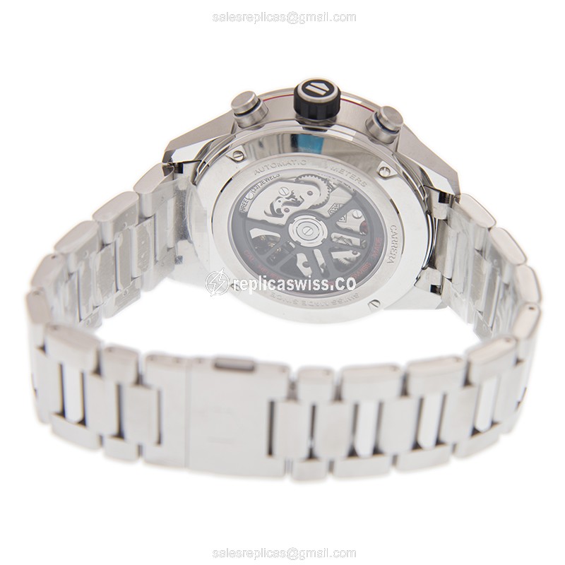 Tag Heuer Carrera Replica - Automatic - Steel - Black Dial - View 4