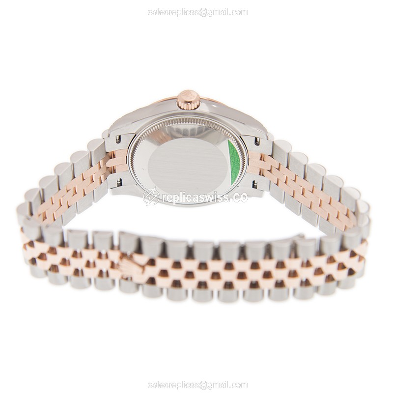 Rolex DATEJUST Replica - 18kt Rose Gold/Steel - Automatic - Dark Grey Dial - View 4