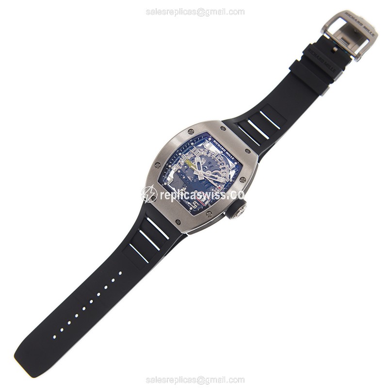 Richard Mille RM029-TI Replica - Automatic - Titanium Case - Black Dial - Rubber Strap - View 2