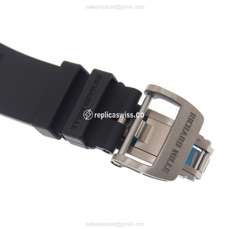 Richard Mille RM029-TI Replica - Automatic - Titanium Case - Black Dial - Rubber Strap - View 4