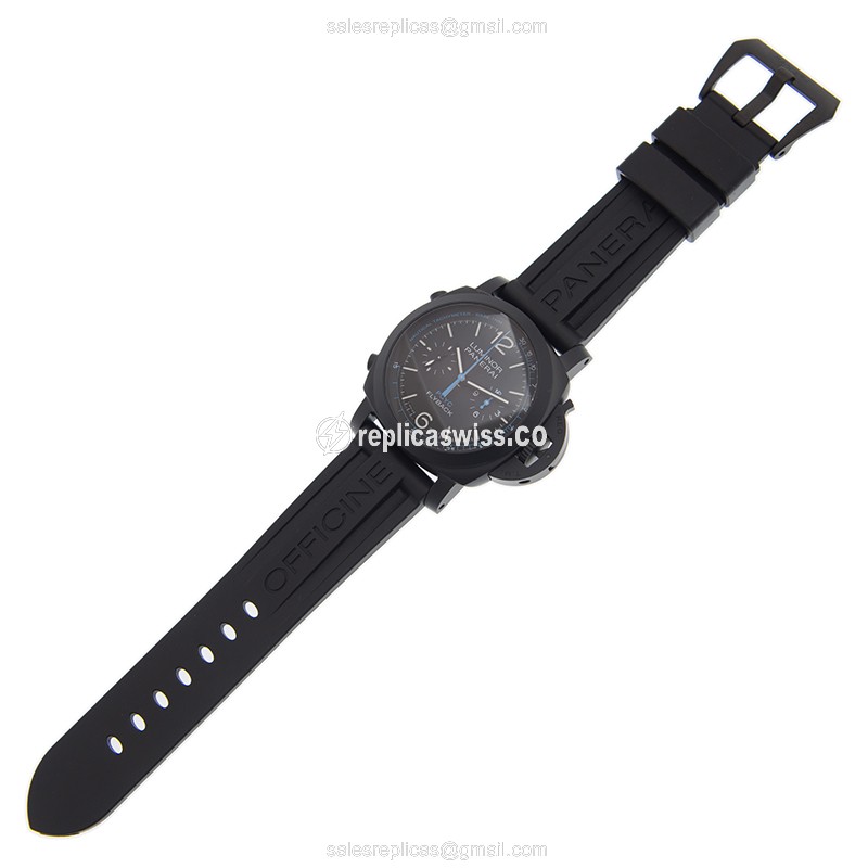 Panerai PAM00788 Replica - Automatic - Ceramic Case - Black Dial - Rubber Strap - Buckle Clasp - View 2