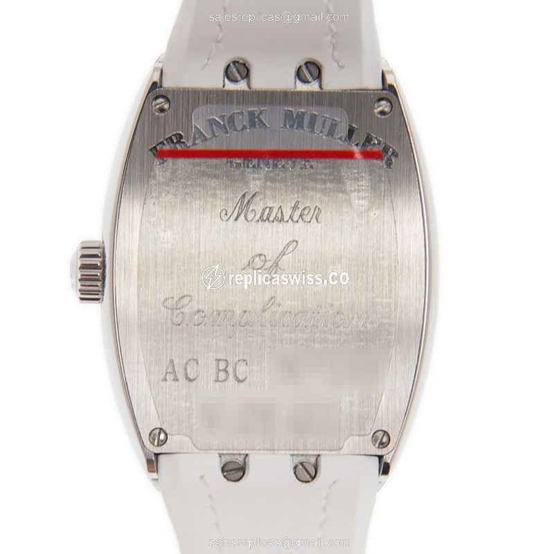 Franck Muller V29QZ Quartz - White Dial - Leather Strap - Buckle Clasp - View 3