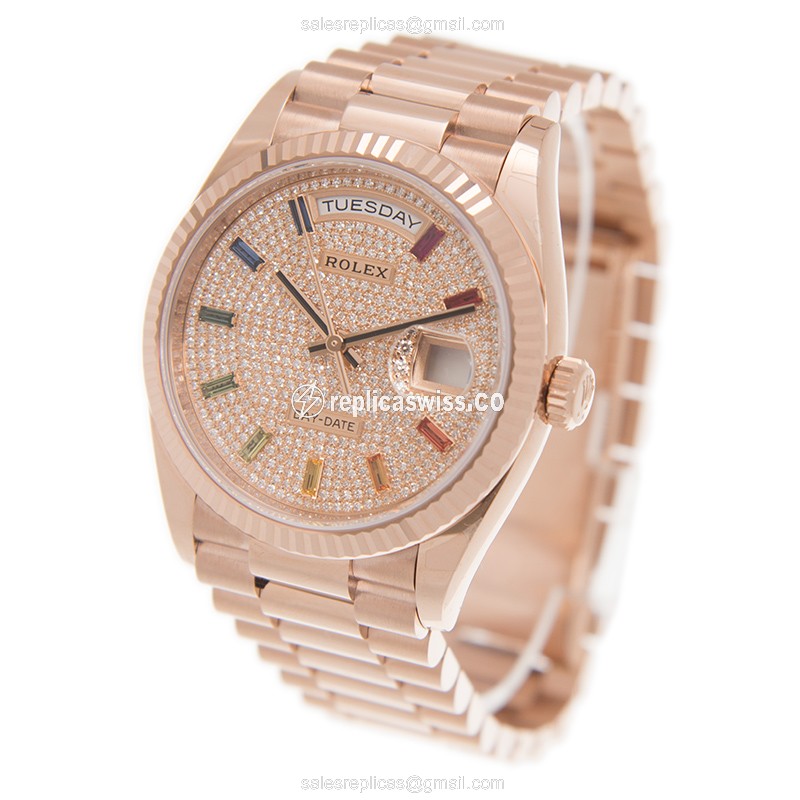 Rolex Day-Date Replica - Automatic - 18kt Rose Gold - 40mm - View 3