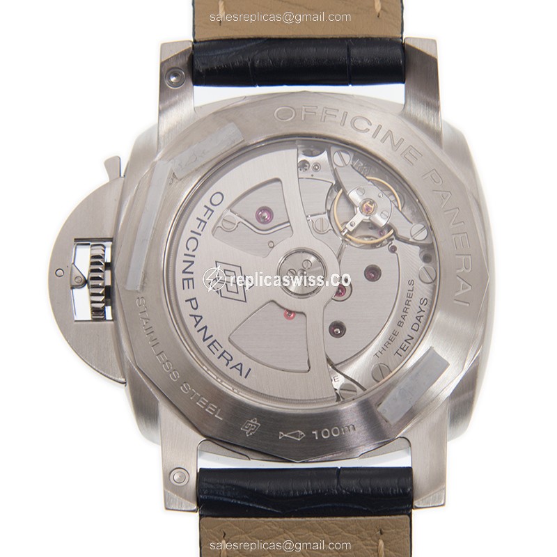 Panerai PAM00986 Replica - Automatic - Blue Dial - Steel Case - Blue Leather Strap - View 3