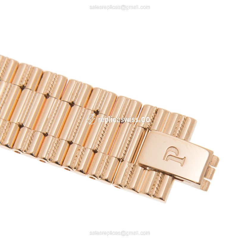 Piaget Tradition Replica - Manual - 18kt Rose Gold - Diamonds - Silver Dial - View 3