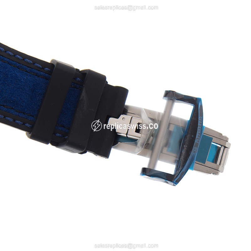 Roger Dubuis EXCALIBUR Spider Automatic Titanium - Black Dial Blue Leather Strap - View 4