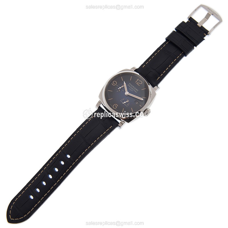 Panerai PAM00946 RADIOMIR - Automatic - Steel Case - Blue Dial - Leather Blue Strap - View 2