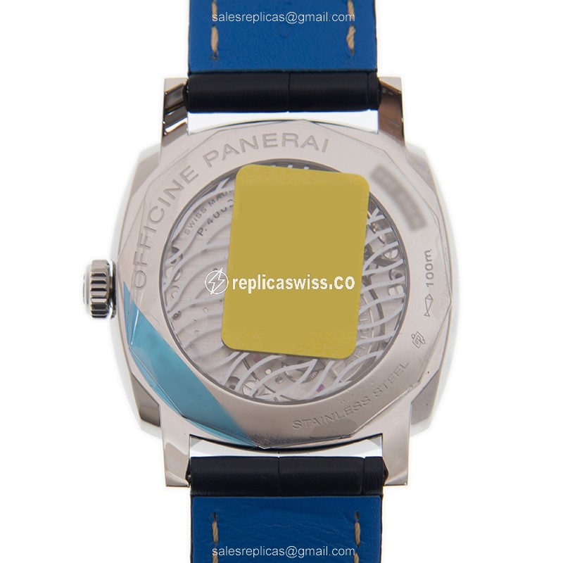 Panerai PAM00946 RADIOMIR - Automatic - Steel Case - Blue Dial - Leather Blue Strap - View 3