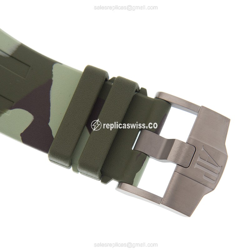 Audemars Piguet Royal Oak Offshore Replica - Automatic - Green Dial - Rubber Strap - Buckle Clasp - View 4