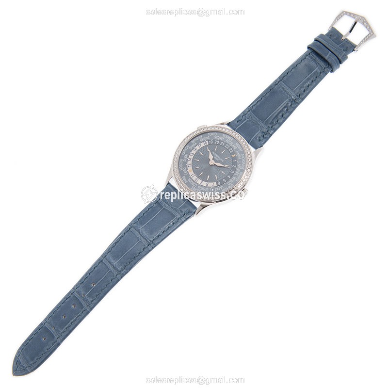 Patek Philippe 7130G Replica - Automatic - Blue Dial - Alligator - View 2