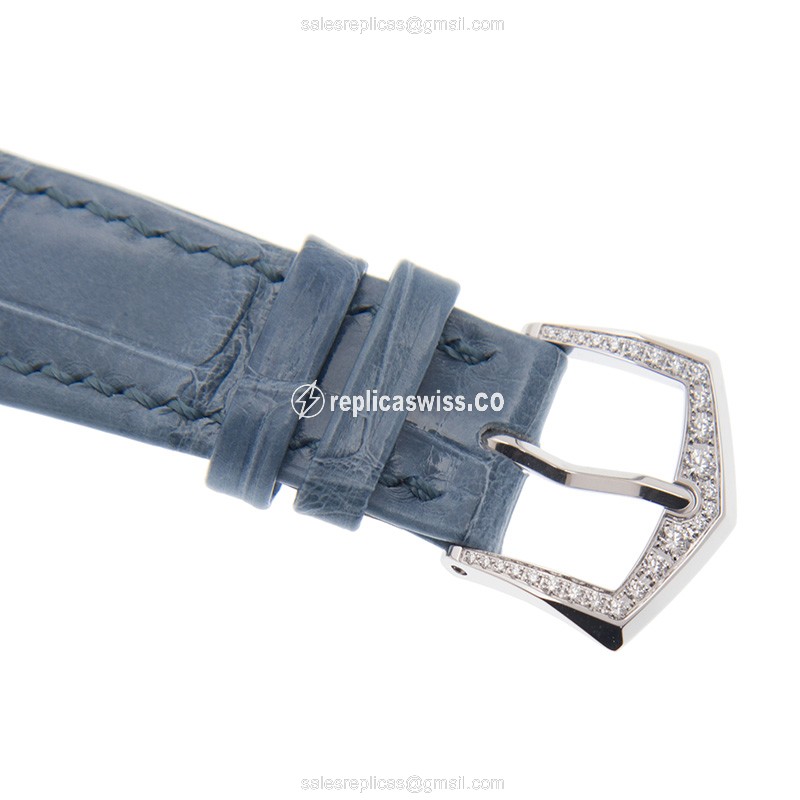 Patek Philippe 7130G Replica - Automatic - Blue Dial - Alligator - View 4