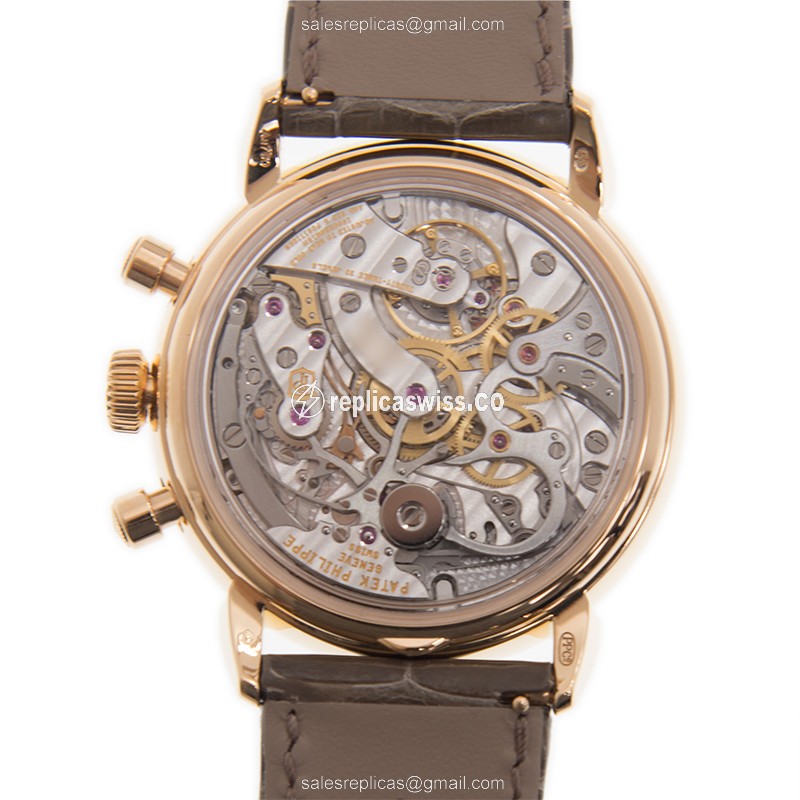 Patek Philippe 7150/250R-001 - Manual Wind - 18kt Rose Gold - Diamond Dial - White - Alligator Brown Buckle - View 3