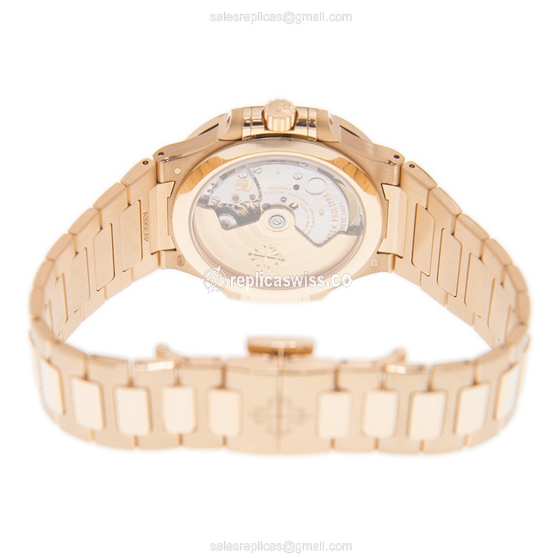 Patek Philippe 7118/1R-010 Replica - Automatic 18kt Rose Gold - Gold Dial - Gold Clasp - View 4