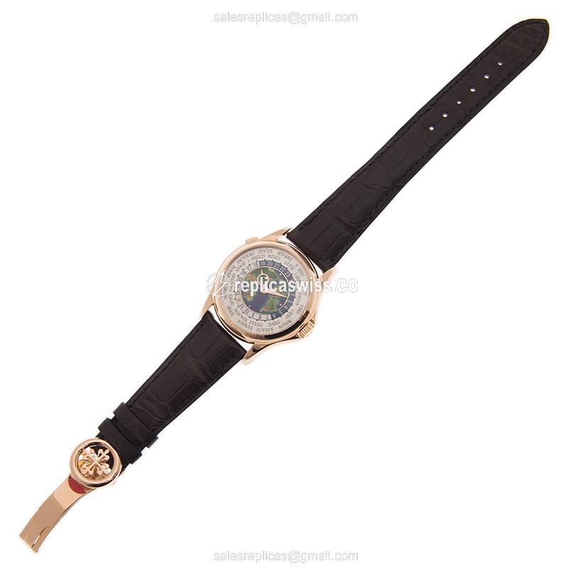 Patek Philippe 5131R-011 Complications - Auto - 18kt Rose Gold - Blue Dial - Brown Alligator - View 2