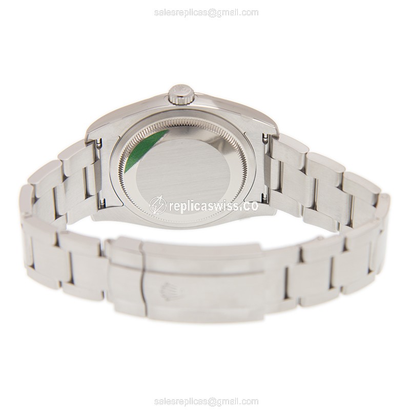 Rolex Datejust Replica | Automatic | Stainless Steel | Black Dial on Silver Strap - View 4