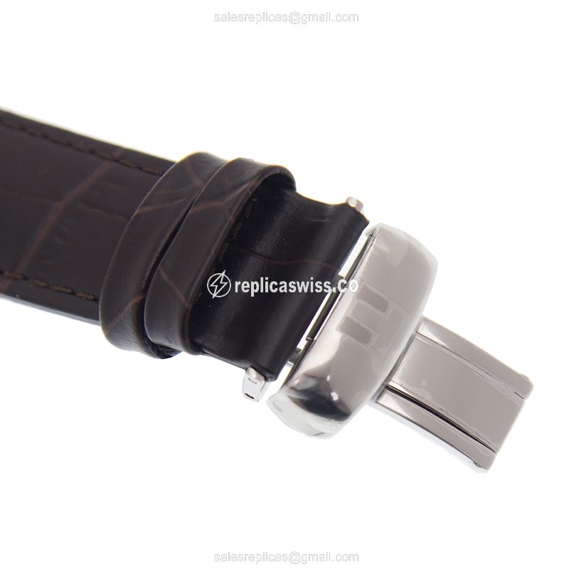 Tissot T-CLASSIC Quartz - Silver Dial - Leather Brown - Clasp - 16mm Case - View 4
