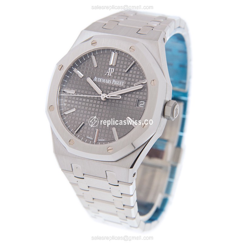 AP 15500ST.OO.1220ST.02 Automatic - Steel Case - Gray Dial - Silver Steel Strap - View 3