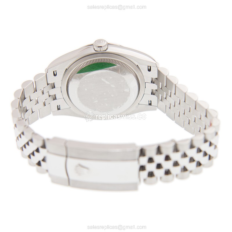 Rolex DATEJUST Replica - Automatic - Stainless Steel - Black Dial, Silver Clasp - View 4