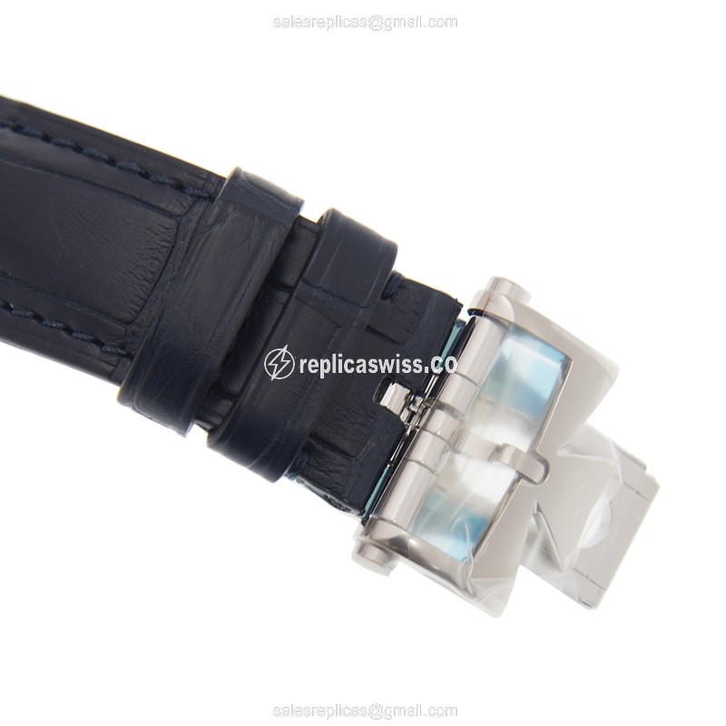 Vacheron Constantin 4000E/000A-B548 FIFTYSIX - Auto - Blue Steel Case - Blue Alligator Strap - View 4