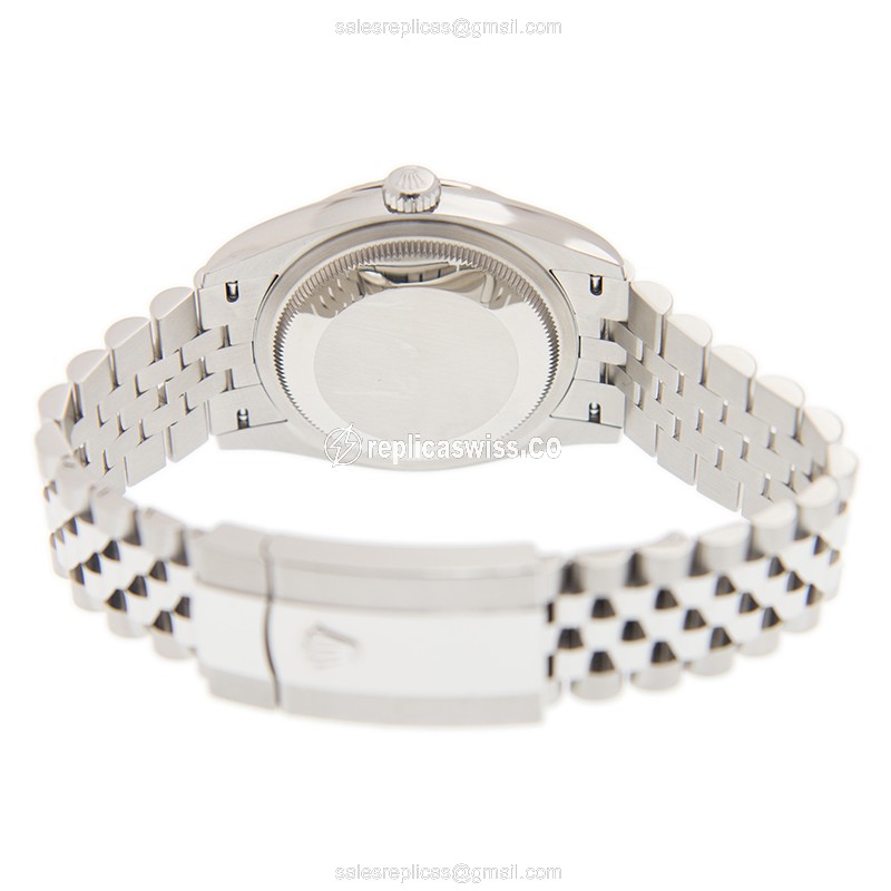 Rolex Datejust Replica - Automatic - White Gold & Steel - Black Dial - View 4