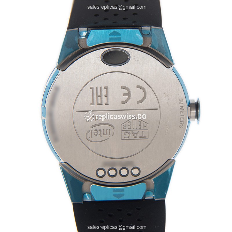 Tag Heuer Connected Replica - Ceramic Case - Black Dial - Rubber strap - Black buckle - View 4