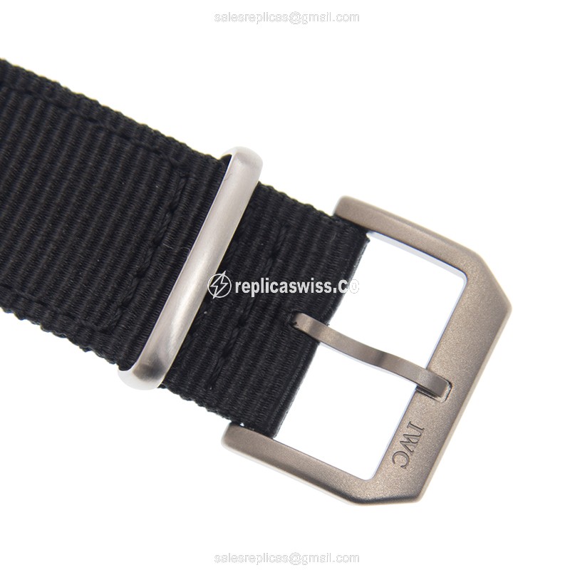 IWC IW326901 PILOTS Replica - Automatic Ceramic - Black Dial - Canvas Strap - Black Buckle - View 4