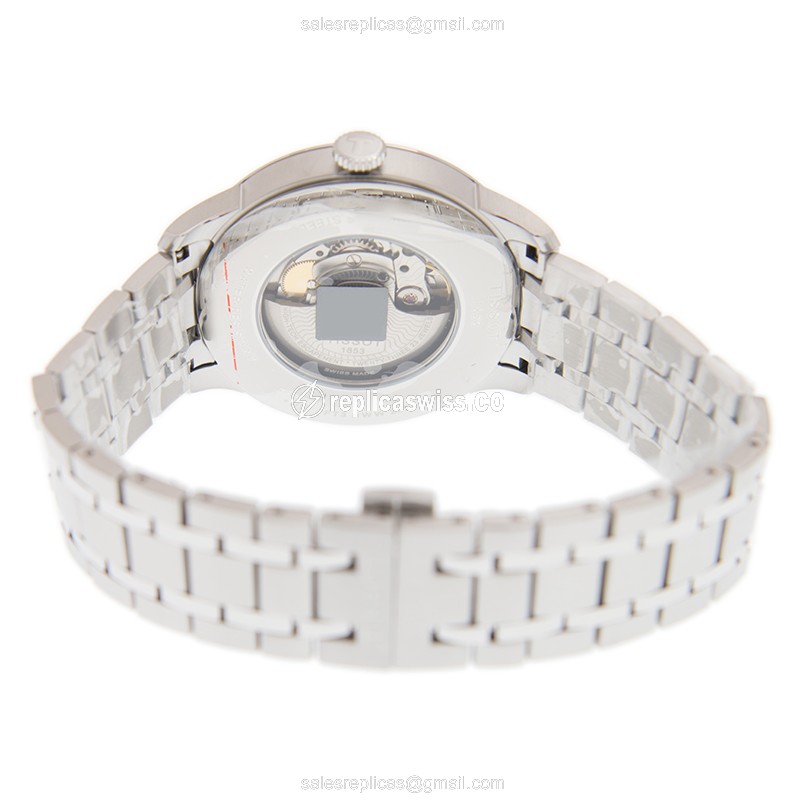 Automatic Tissot Chemin Des Tourelles - Steel Case - Blue Dial - Silver Strap - View 4