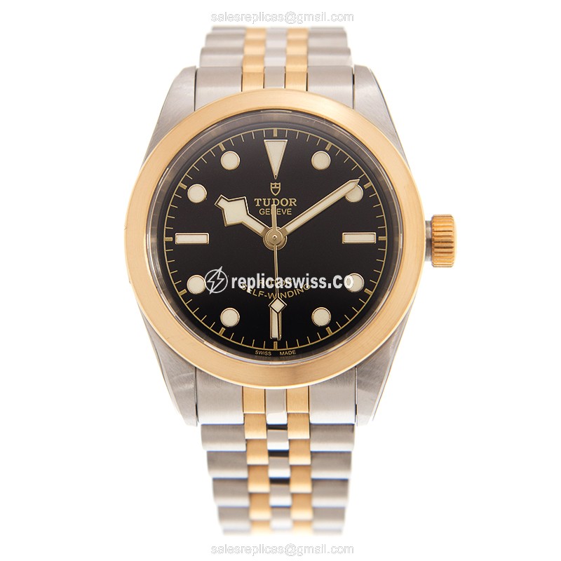 Tudor Black Bay 32 Automatic Gold-Steel - Black Dial - Gold Clasp - View 2