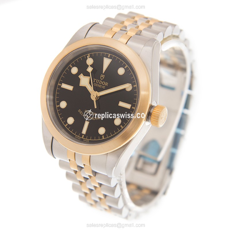 Tudor Black Bay 32 Automatic Gold-Steel - Black Dial - Gold Clasp - View 3