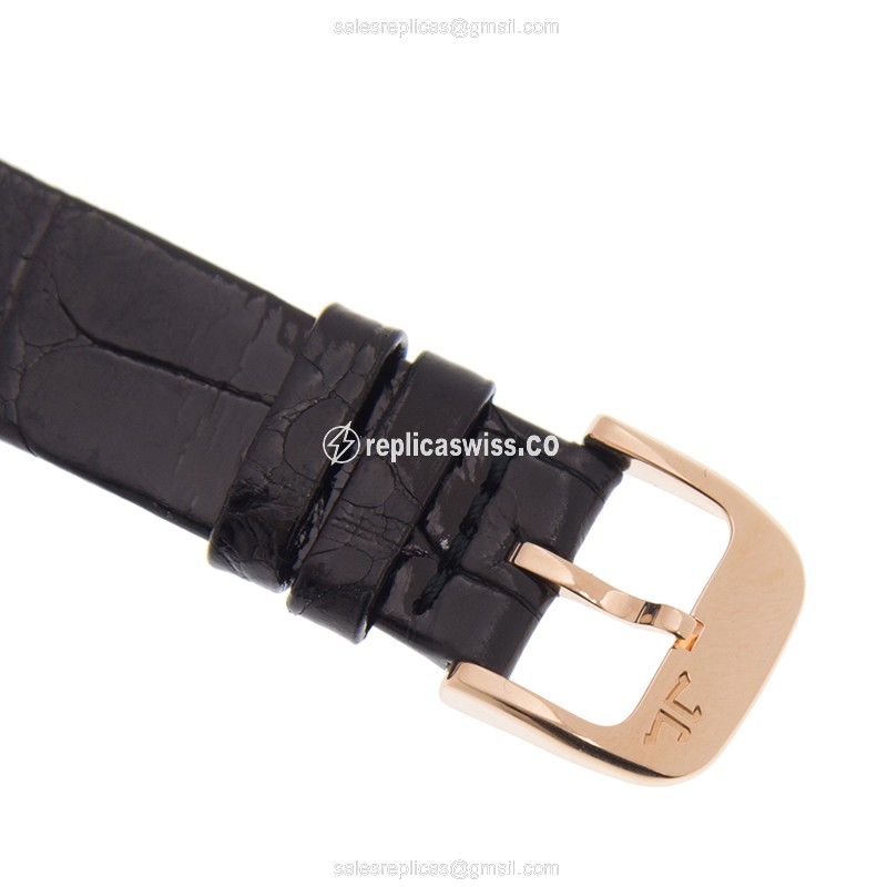 Jaeger-Lecoultre Q2602540 REVERSO - Manual - 18kt Rose Gold - White Dial - Leather Black Strap - View 4