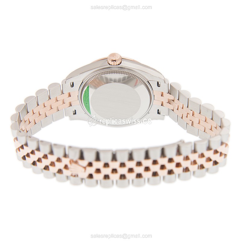 Rolex Datejust Replica - Automatic - 18kt Rose Gold on Steel - Brown Dial - View 4