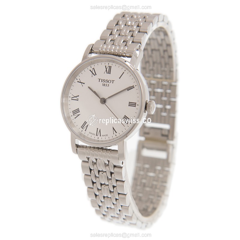 Tissot T109.210.11.033.00 Quartz - White Dial - Steel Case - Silver Strap - View 3