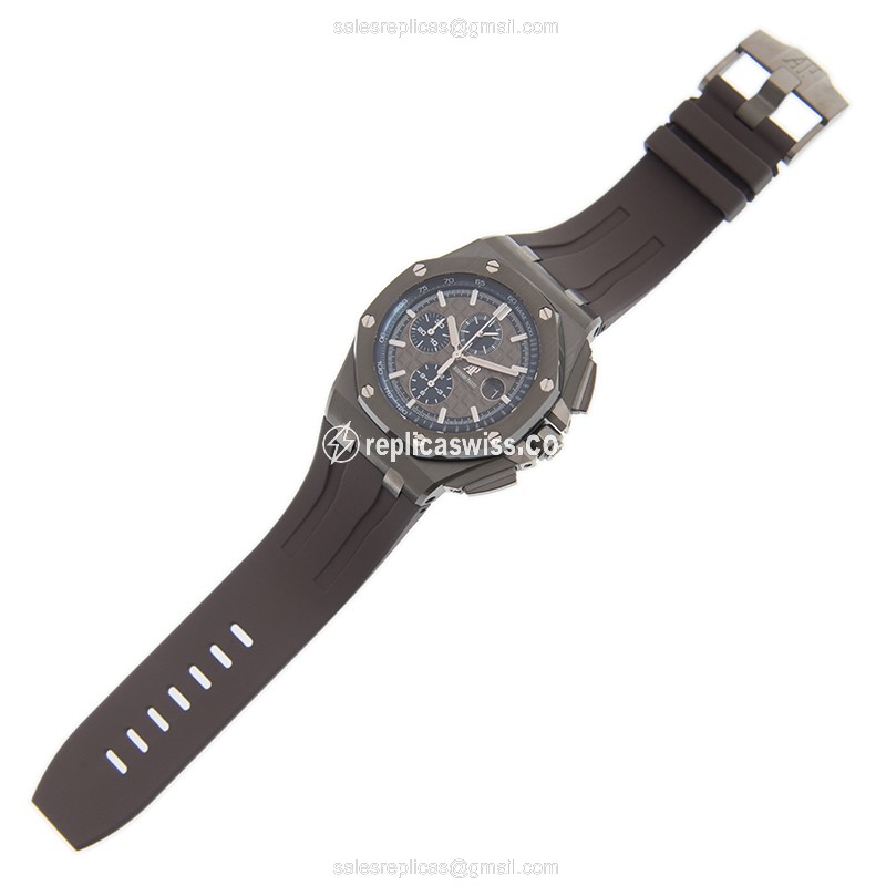 AP Royal Oak Offshore Replica - Automatic - Ceramic Case - Gray Dial - Rubber Strap - Grey Buckle - View 2