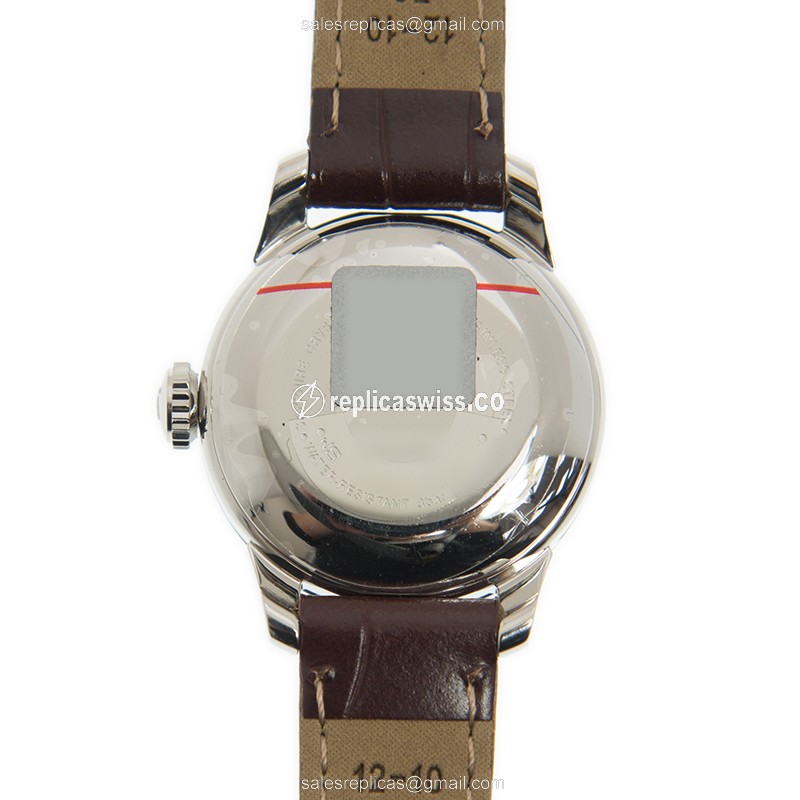 Rolex T-CLASSIC Replica - Automatic - Silver Steel - Brown Leather - View 3