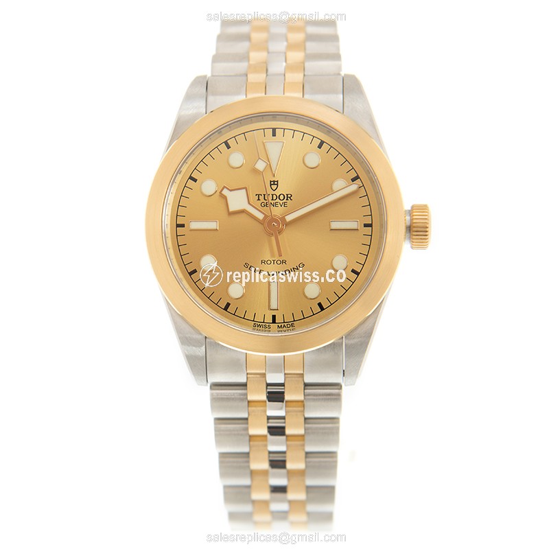 Tudor Black Bay Replica Watch - Automatic - Gold & Steel - View 2