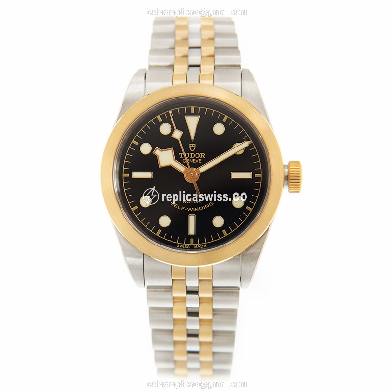 Tudor Black Bay 79503BK - Automatic - 18kt Gold/Steel - Black Dial - Gold Strap - View 2