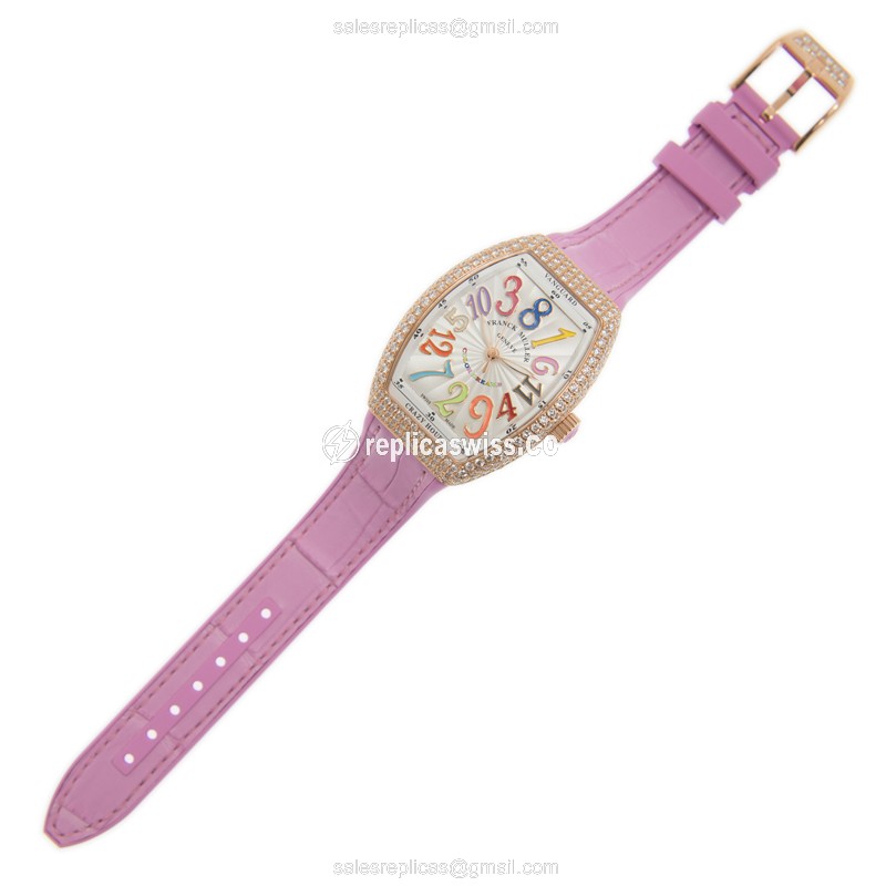 Franck Muller Vanguard Watch - Automatic - Rose Gold - White - View 2