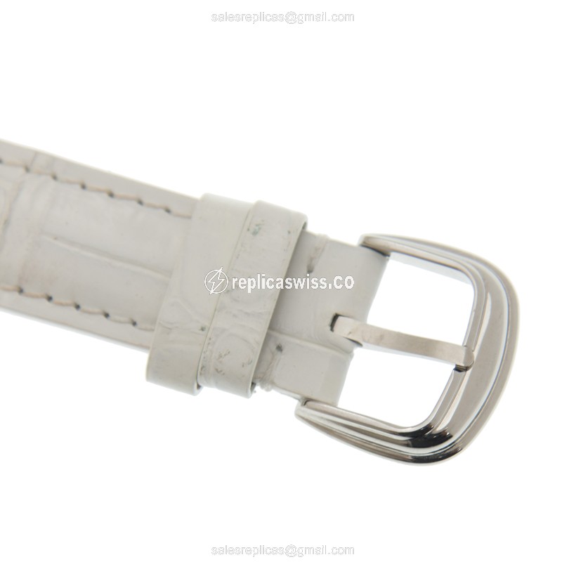 Franck Muller 2852 QZ REL QTR SAI BAG 1P BAG AC GENEVE - Quartz, Diamonds, White Dial, Buckle Clasp, Leather Strap - View 4