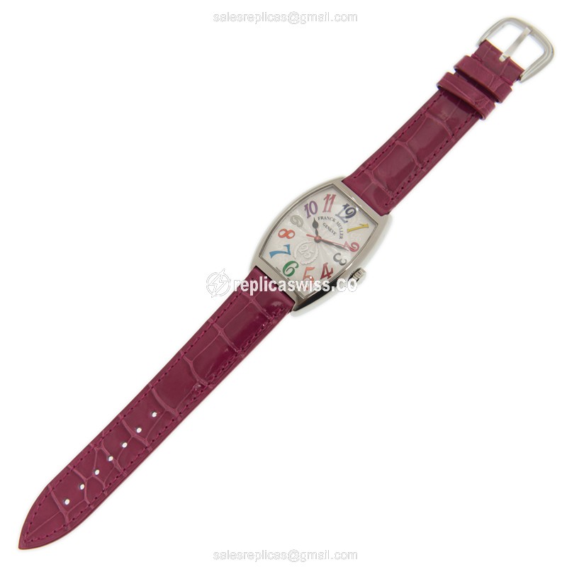 Franck Muller 2850 SC AT FO COL DRM 25TH LTD AC GENEVE Automatic Steel Dial Red Leather Strap Buckle - View 2