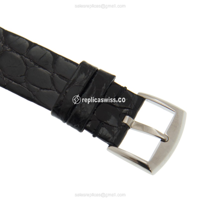 Franck Muller 5002 L QZ BLACK HEART - Quartz - Silver Dial - Leather Black Strap - Buckle Clasp - View 4