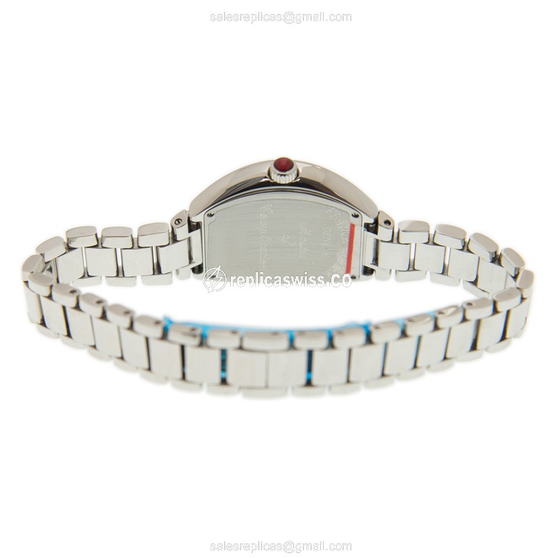 Franck Muller 5002 L QZ O HEART Quartz - Steel Case - Silver Dial - Steel Clasp - View 4
