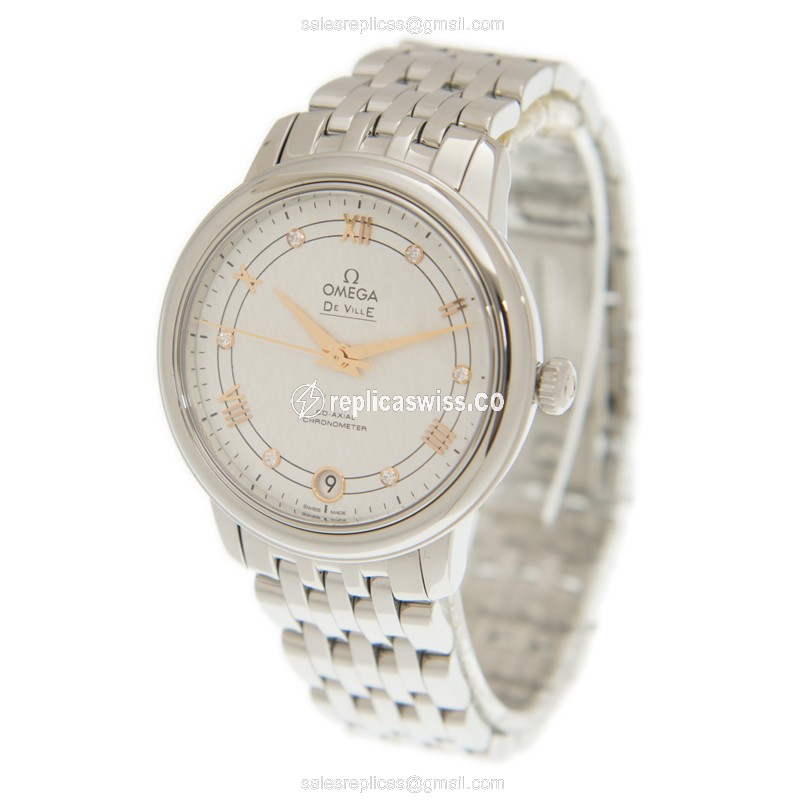 Omega De Ville Replica - Automatic - Silver Dial - Steel Case & Clasp - View 3