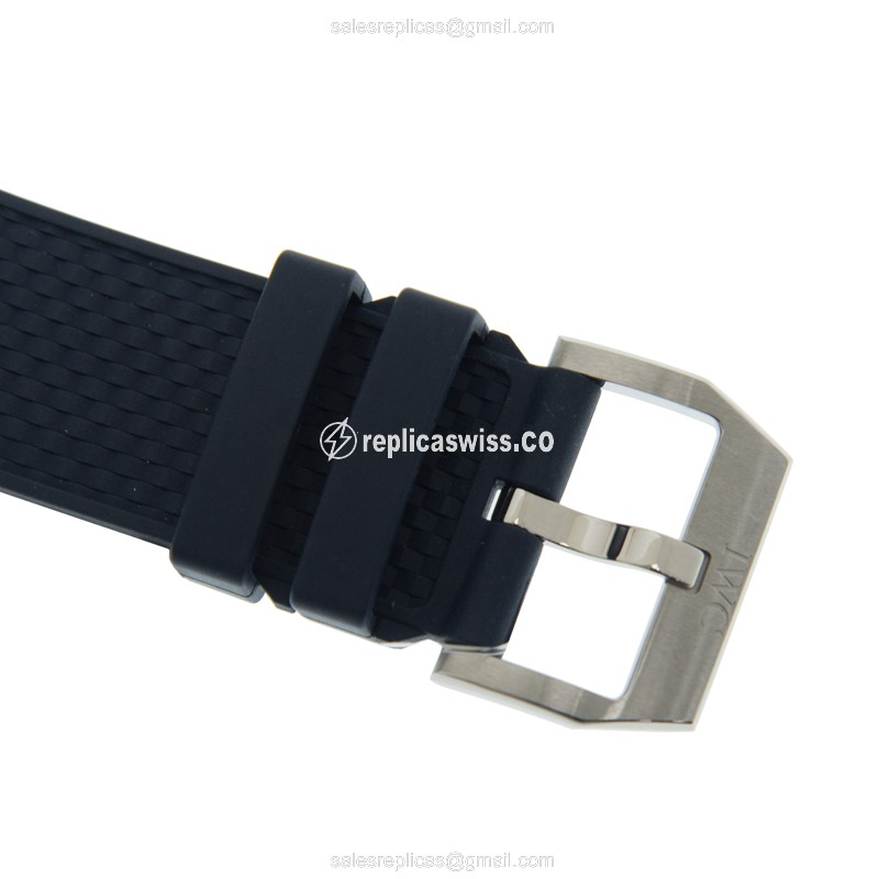 IWC AQUATIMER Replica - Automatic - Blue Dial - Stainless Steel Case - Blue Rubber Strap - View 4