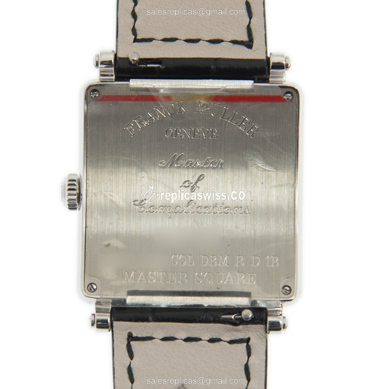 Franck Muller Master Square - Quartz - White Dial - Leather Strap - Buckle Clasp - View 3