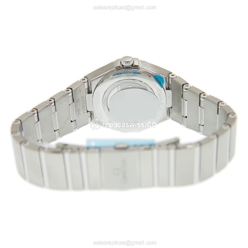 Omega Constellation Quartz - White Dial - Diamond Accents - Steel Case & Band - View 4