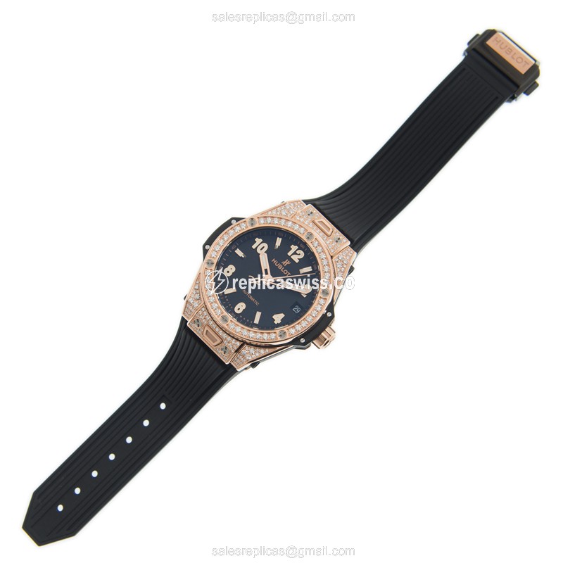 Hublot Big Bang Replica - Automatic - Rose Gold - Black Dial - View 2