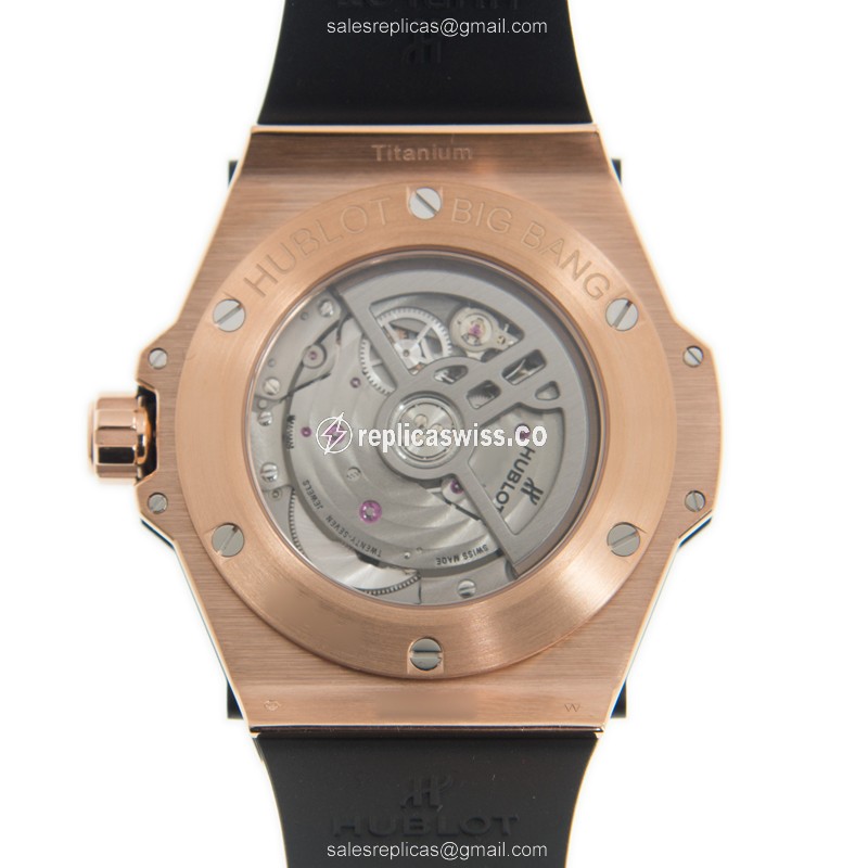 Hublot Big Bang Replica - Automatic - Rose Gold - Black Dial - View 3